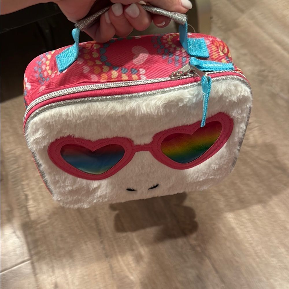Kids' Fuzzy Heart Sunglasses Bag